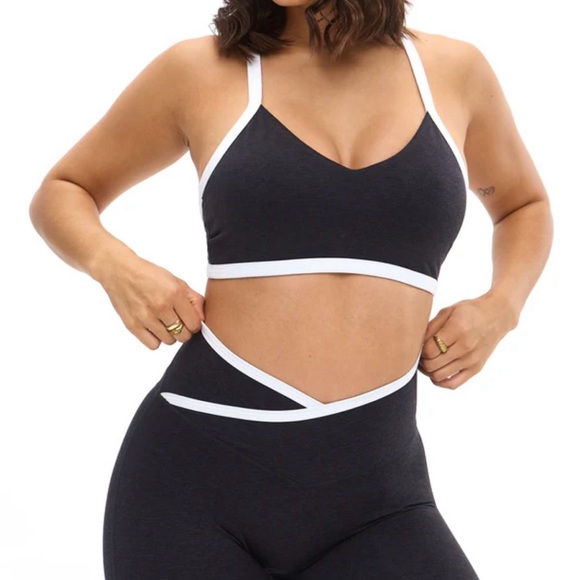 NWT size small Dream Heather Contrast Legging onyx black and white. - Picture 5 of 5